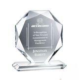 Kitchener Jade Octagon plaque crystal Award