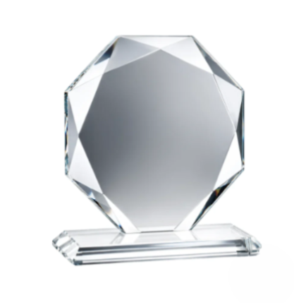 Kitchener Jade Octagon plaque crystal Award
