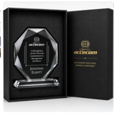 Kitchener Jade Octagon plaque crystal Award
