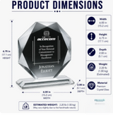 Kitchener Jade Octagon plaque crystal Award
