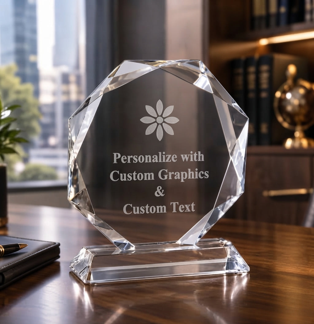 Octagon Crystal Award