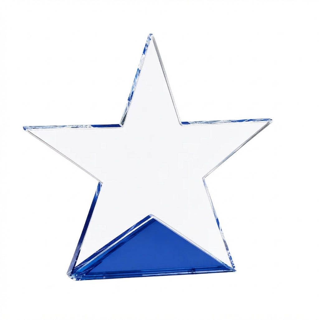 Star Crystal Award with Blue Base
