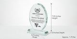 Faceted Edge Oval Crystal Award