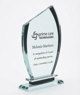 Black Semi Oval Crystal Award