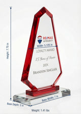 Red Trim Apex Crystal Award