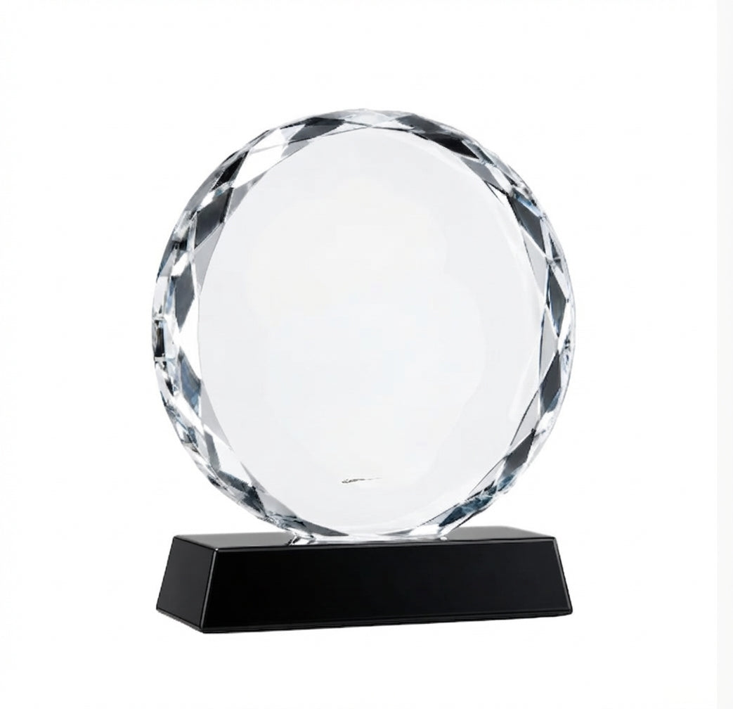 Prestige Round Crystal Award - Employee Excellence