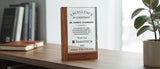 Premium Rectangle Crystal Award with Wood Edge