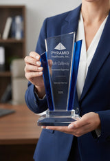 Blue Marquee Crystal Award - Corporate