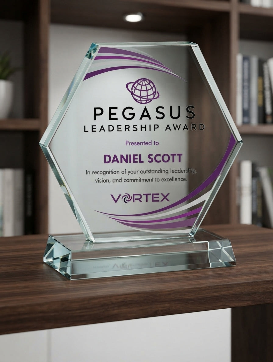 Hexagon Crystal Award - Corporate