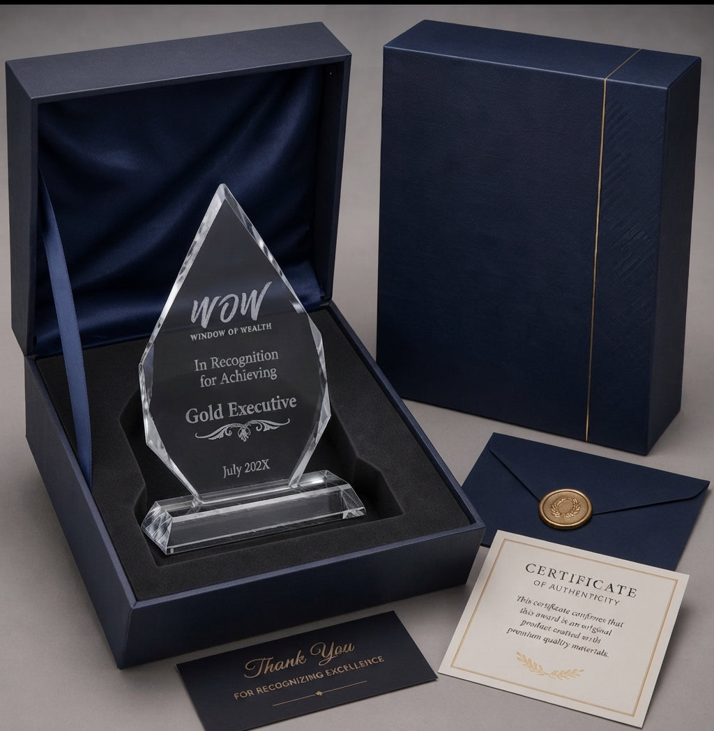 Tear Shaped Crystal Award