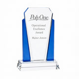 Cool Blue Tower Crystal Award