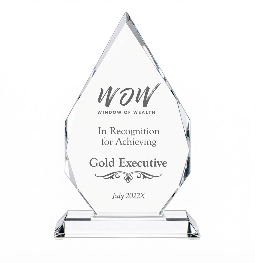 Tear Shaped Crystal Award