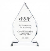 Tear Shaped Crystal Award