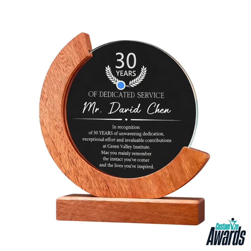 Heritage Crystal & Wood Award - Years of Service