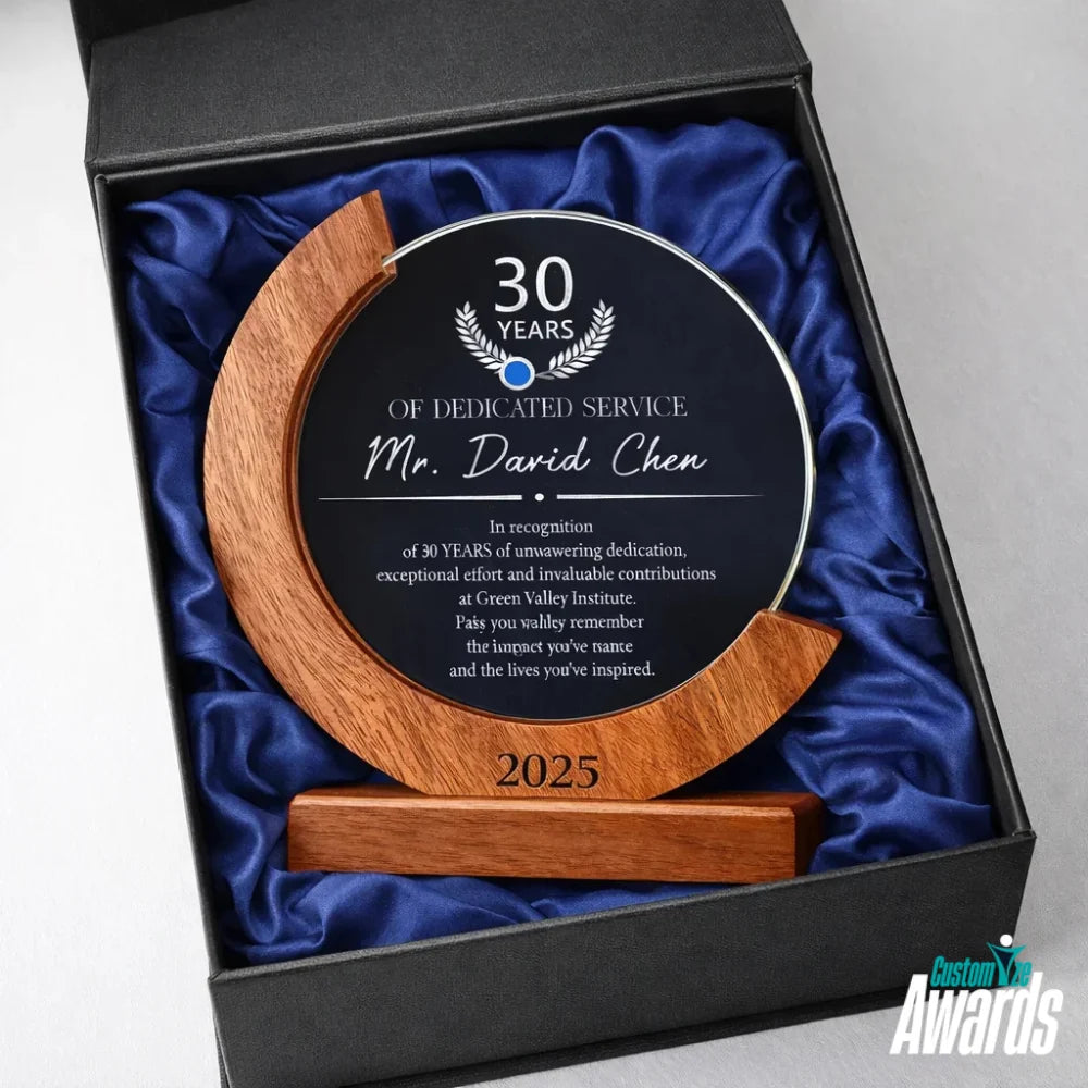 Heritage Crystal & Wood Award - Years of Service