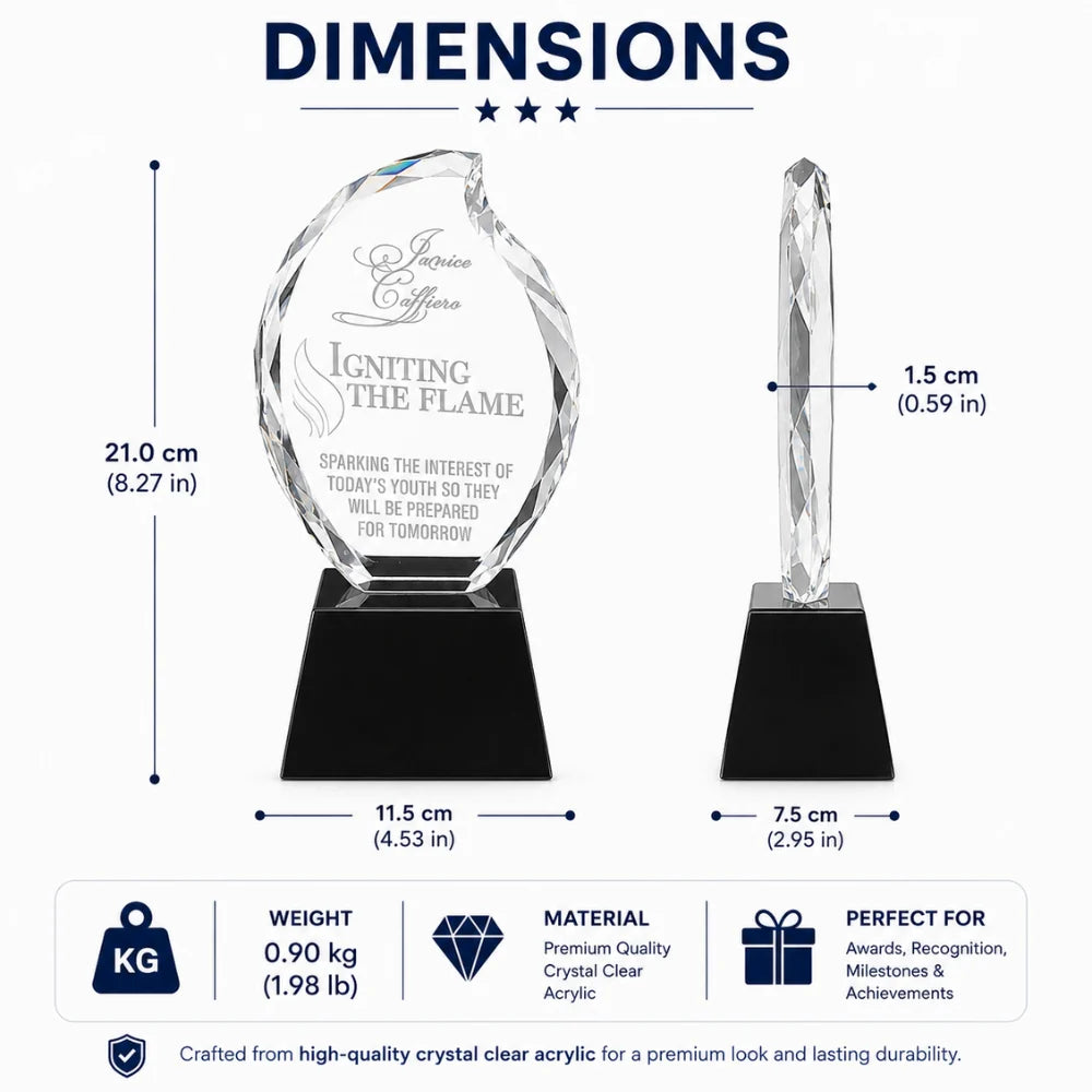 Optical Flame Crystal Award
