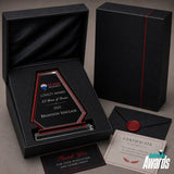 Red Trim Apex Crystal Award