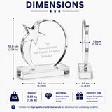 Shooting Star Circle Crystal Award