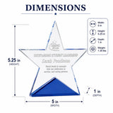 Star Crystal Award with Blue Base