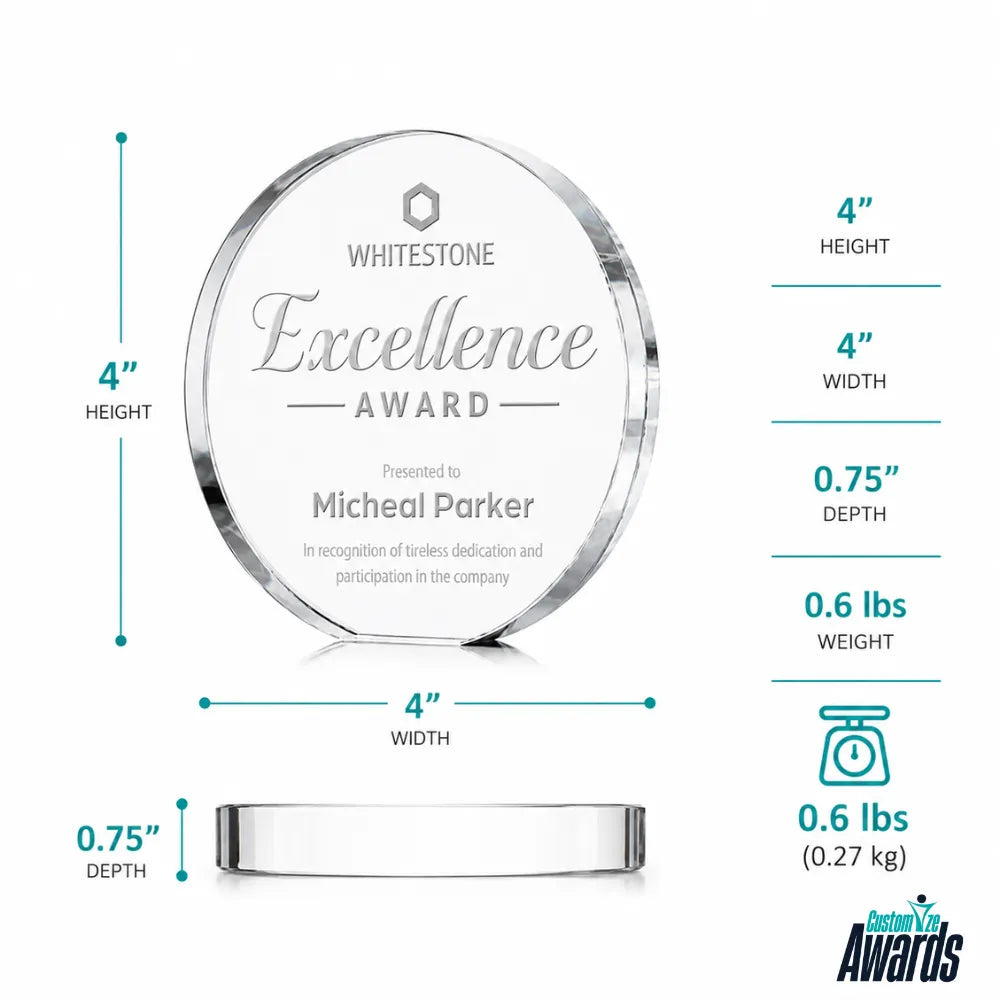Sterling Orbit Crystal Award