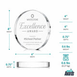 Sterling Orbit Crystal Award