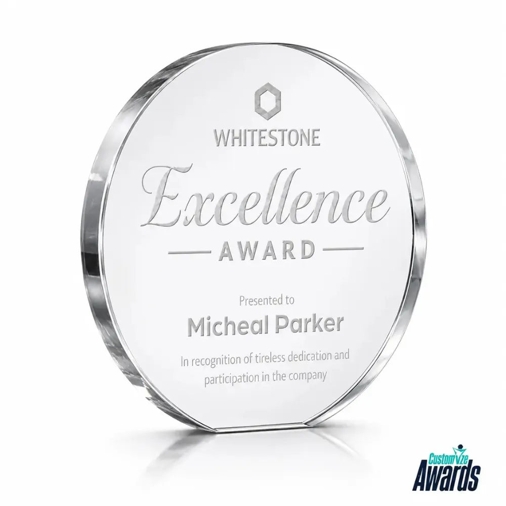 Sterling Orbit Crystal Award