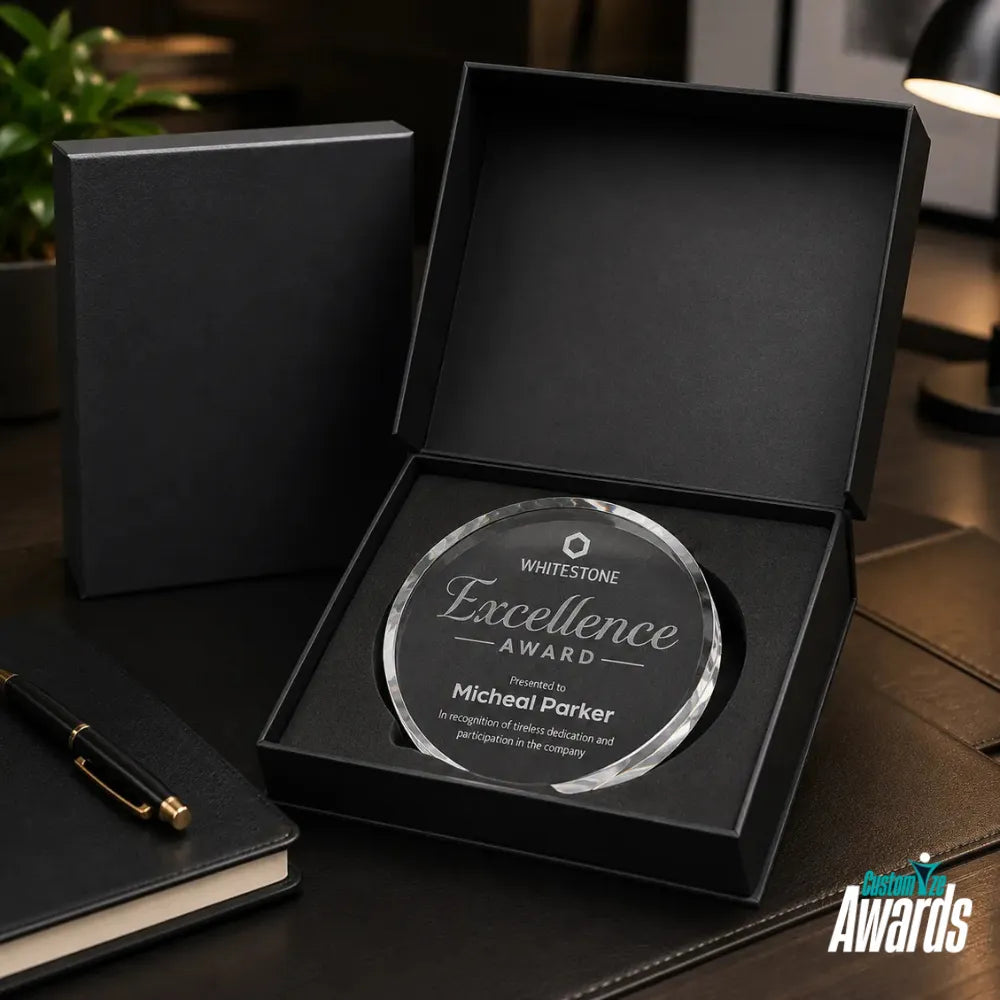 Sterling Orbit Crystal Award