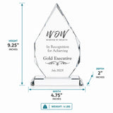 Tear Shaped Crystal Award