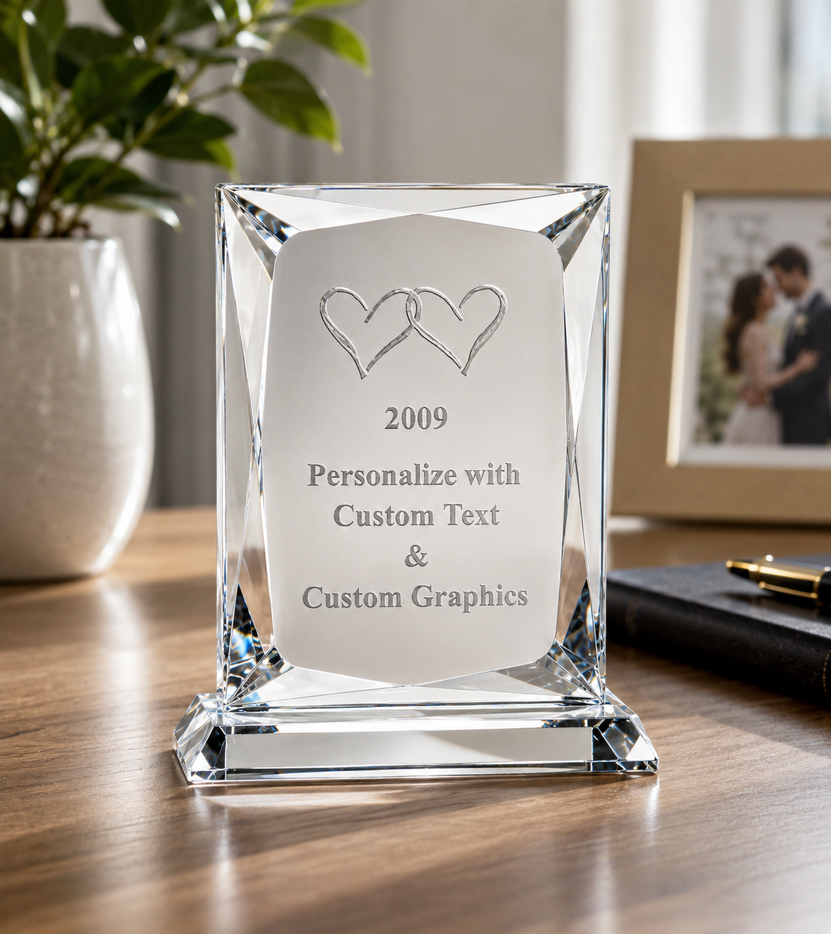 Square Plate Crystal Award