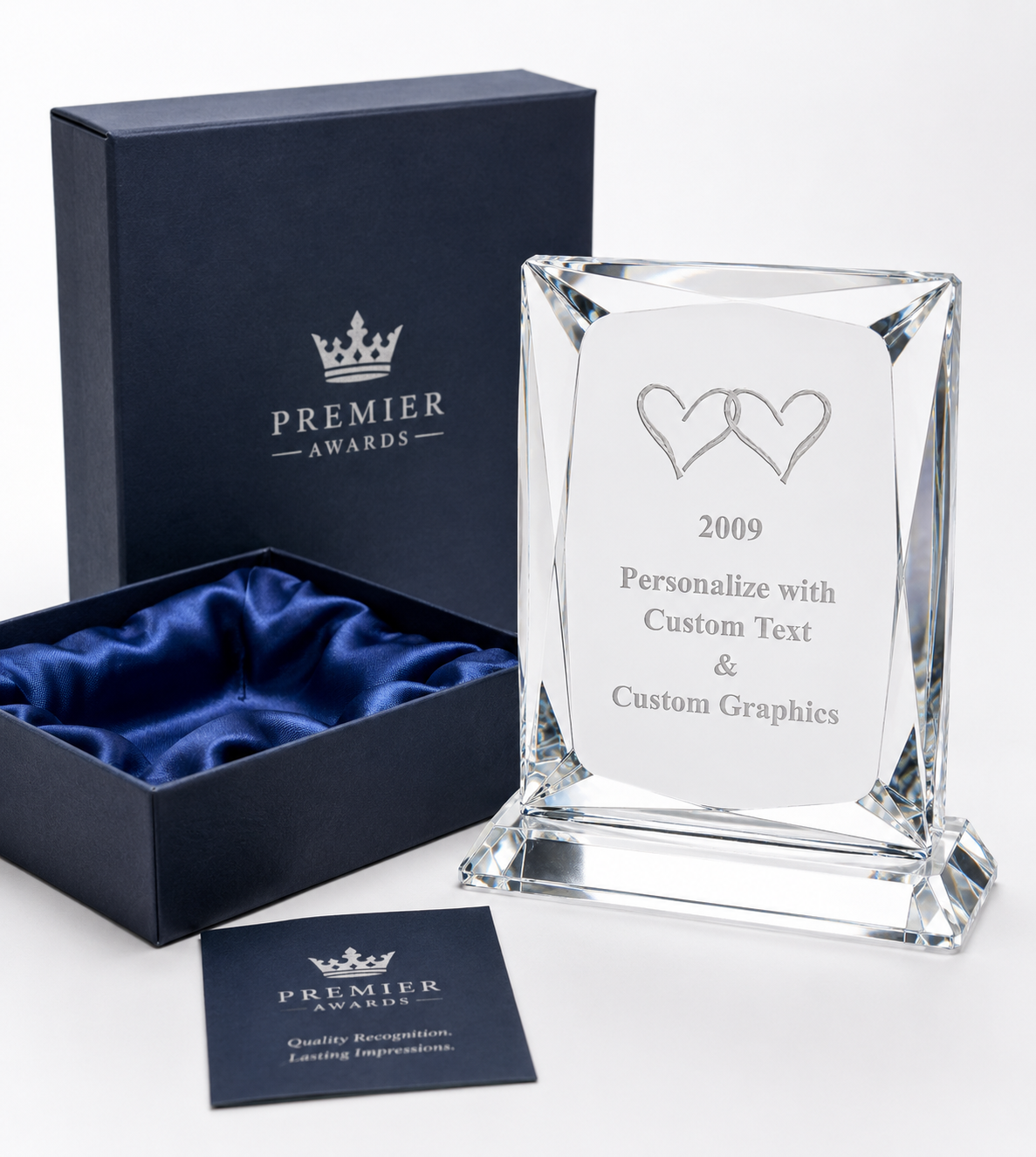 Square Plate Crystal Award