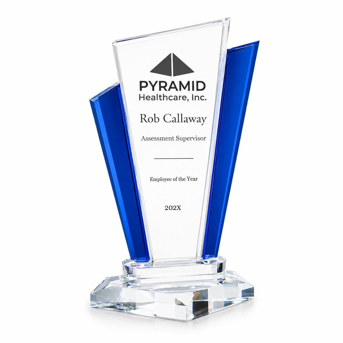Blue Marquee Crystal Award - Corporate