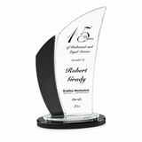 Black Edge Wave Crystal Award - Corporate