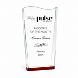 Red Wedge Wave Crystal Award