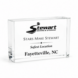 Clear Crystal Facet Block Award