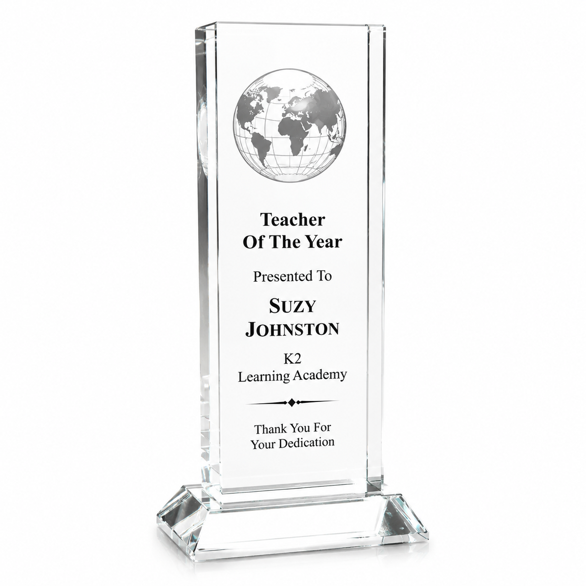 Crystal Globe Column - Award for Excellence