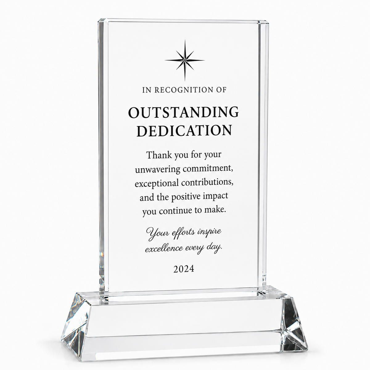 Standing Optical Crystal Award