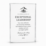 Wedge Crystal Plaque Award
