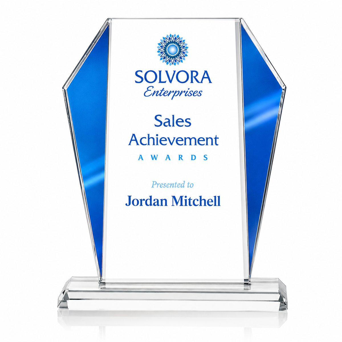Full-Color Crystal Award - Sales Achievement