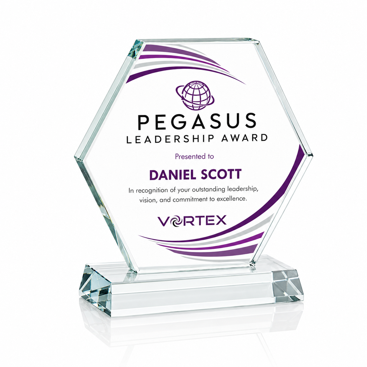 Hexagon Crystal Award - Corporate