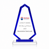 Blue Trim Apex Crystal Award