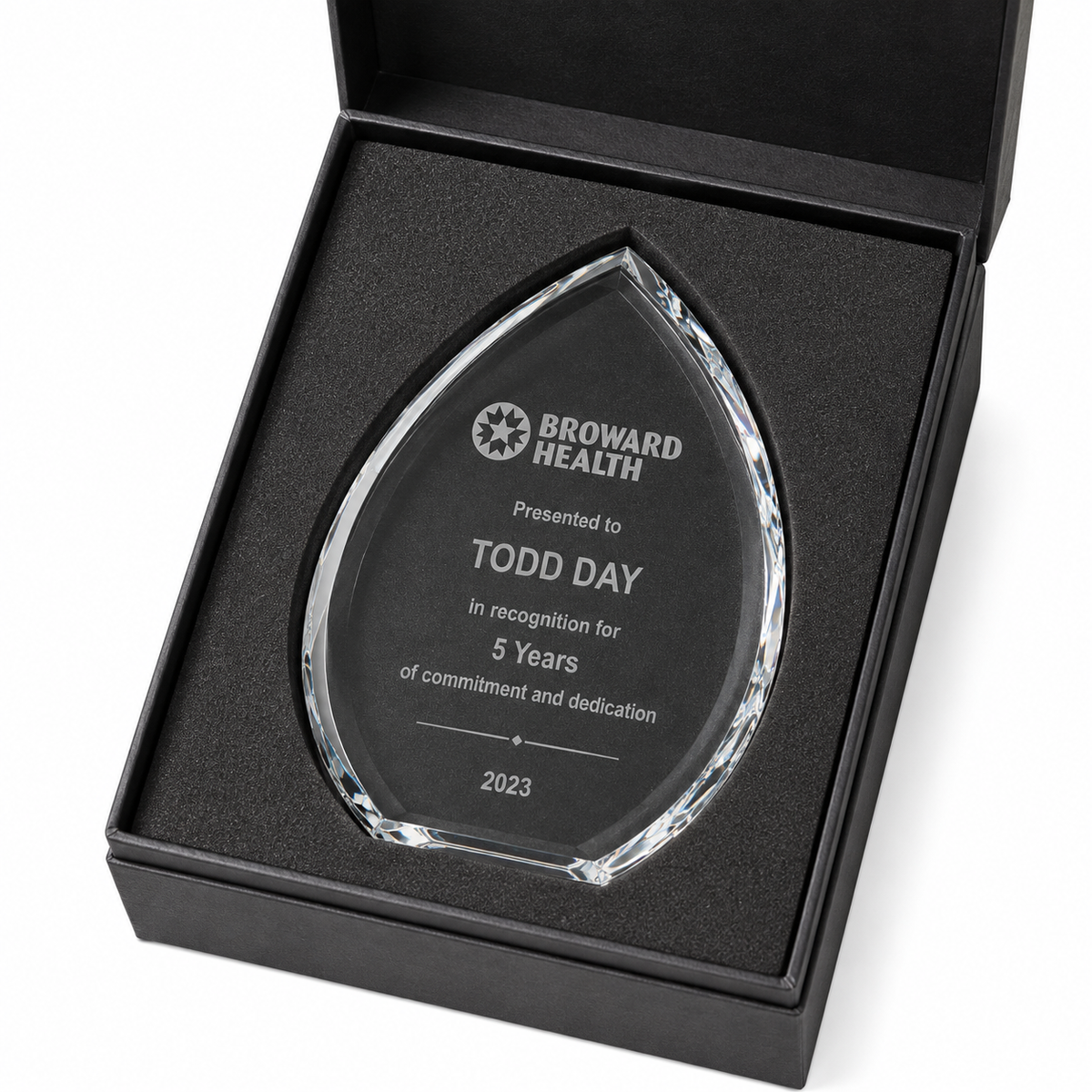 Eclipse Crystal Teardrop Award - Employee Service
