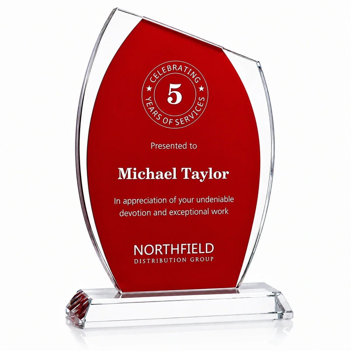 Crest Crystal Award - Years of Service